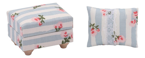 Silla De Sofá De Casa De Muñecas Con Otomano, Sillón De Mueb