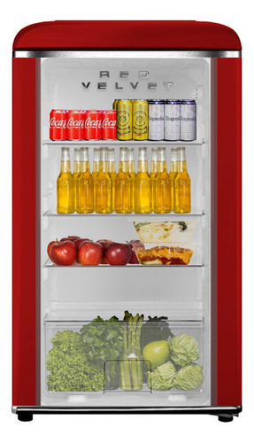 Frigobar Refrigerador Puerta Cristal Retro 95 L 3.3 Ft  