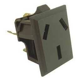 Conector Alimentacion 220v Iram 3 Polos Negro P/chasis