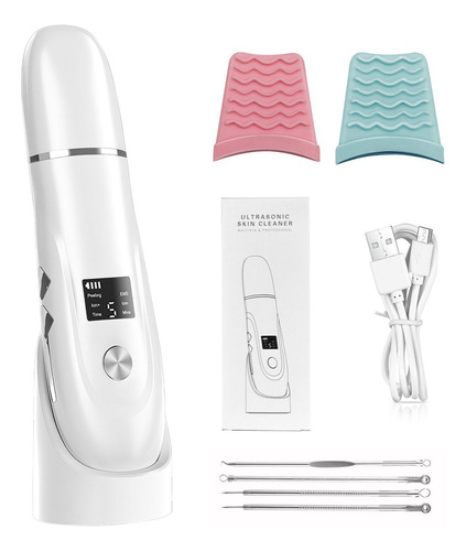 Krystina Limpiador Ultrasónico Scrubber Facial Skin Peeling Portatil