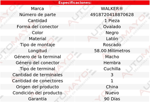 Un Bulbo Presión Aceite Walker Cherokee 4.0l 6 Cil 99-01