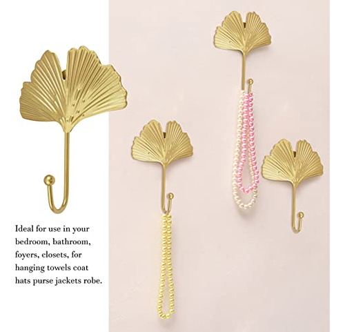 Ganchos De Hierro Decorativos Con Forma De Hojas Morobor, 4
