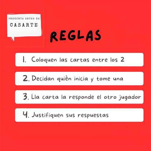 Pregunta Antes De Casarte - Juego De Cartas Parejas Novios