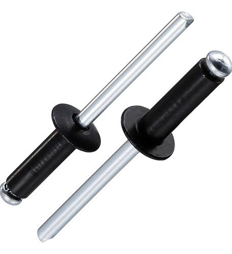 500x Remaches Ciegos Con Estuche Etiquetado Con Negro