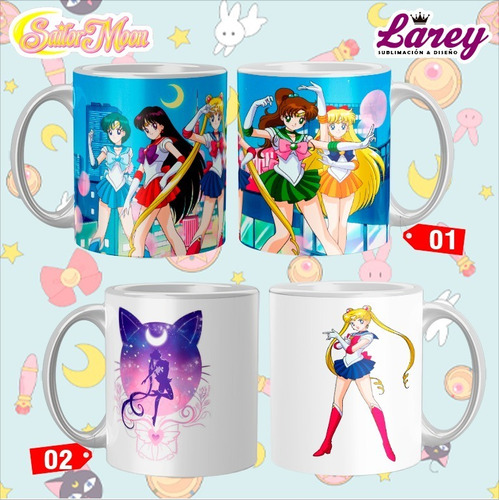 3 Tazas Mágicas Personalizables Sailor Moon