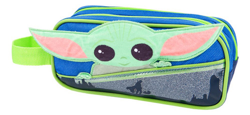 Lapicera Estuche Organizador The Mandalorian Verde/azul 7818 Color Verde