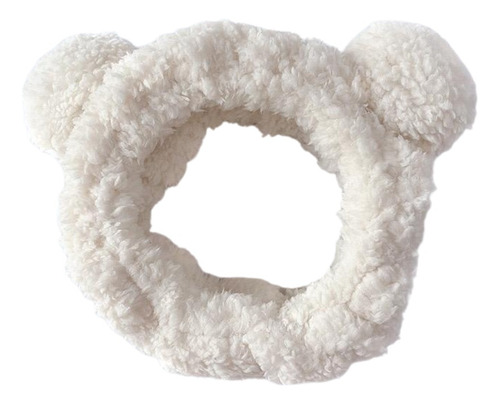 Vicha P/ Skincare Y Maquillaje Osito Cute Soft Tela Peluche Blanco