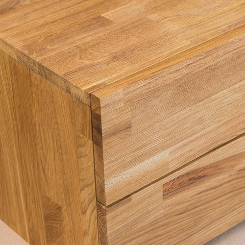 Imagen 6 de 6 de Mesa De Noche Madera 100% Maciza De Roble Ref: Maciza109