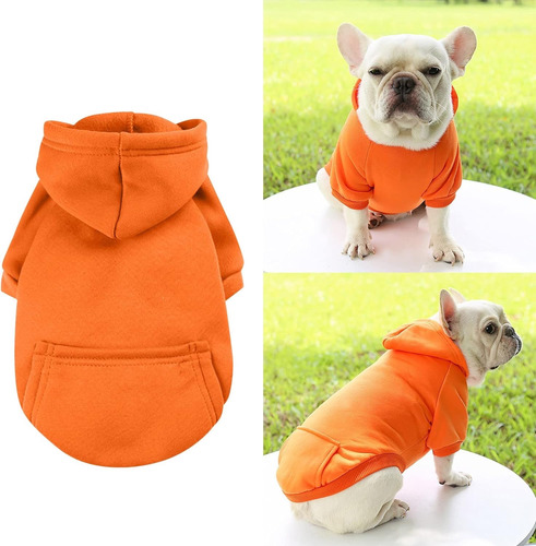 Poleron Chaqueta Para Perros Y Gatos Con Capucha Algodón 