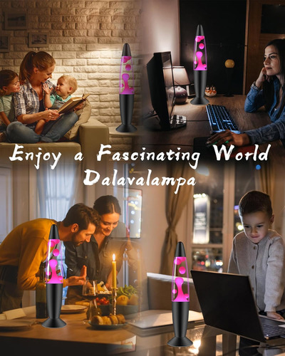 Lámpara Led De 7 Colores Cambiantes Con Cera Rosa Para Niños