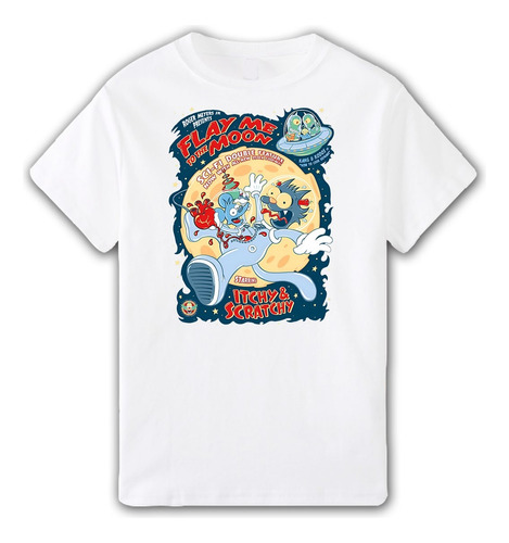 Remera Tom Y Daly - Los Simpson Aesthetic Itchy & Scratchy