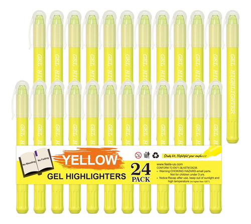 Feela Paquete 24 Rotuladores Bíblicos Gel Amarillo, Diario,