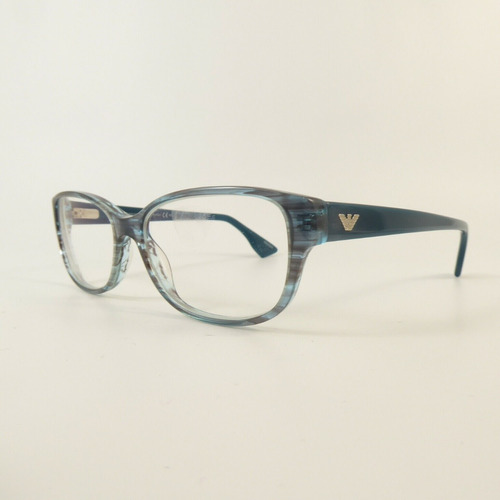 Lente Óptico Emporio Armani Ea9648 Wayfarer Stripe Blue 52mm