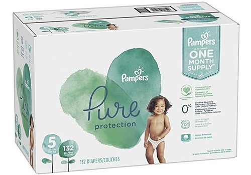 Pañales Tamaño 5, 132 Cuentan - Pampers Puro Protección Dese