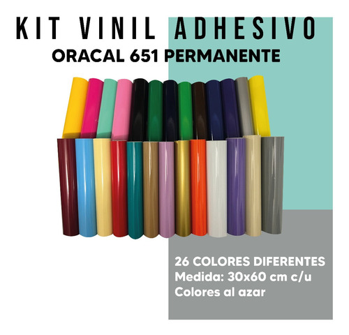 Kit Vinil Adhesivo Oracal 651 Permanente