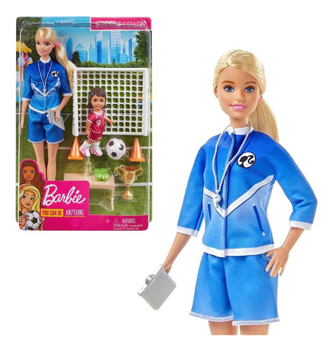 Muñeca Barbie Profesiones Entrenadora De Futbol