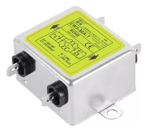 Filtro De Linha Industrial Supressor De Emi Rfi 30a 127/220v Prateado