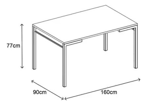 Mesa 160x90 Design Legno