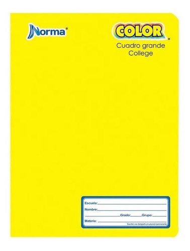 Cuaderno College Norma Cuadro Grande