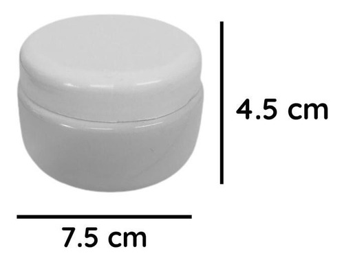 Imagen 2 de 10 de Potes Plasticos 120 Cc Redondo Blanco Pvc X 230 Un.