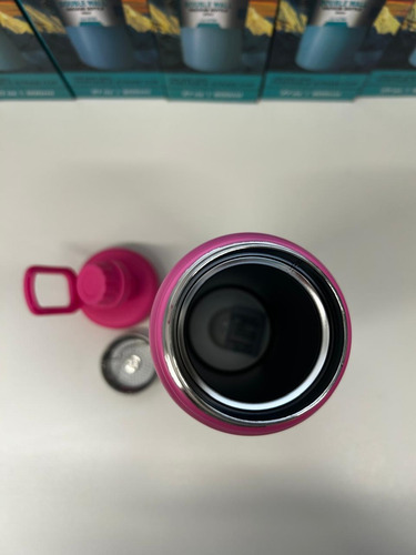 Botella Térmica Acero Inoxidable Frío/calor Grabado Laser Rosa Chicle