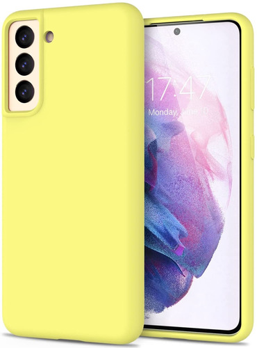 Funda Para Samsung Galaxy S21 Silicona Amarillo (usa)