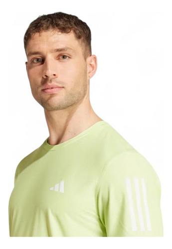 Polera Running Hombre adidas Own The Run Verde Claro