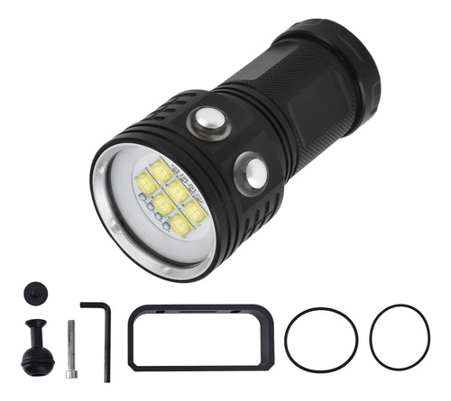 Linterna Buceo Led Impermeable Color Modo Portatil Pie Para