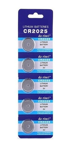 Pilas botón Cr2025 bateria de litio 3V blister de 5 unidades