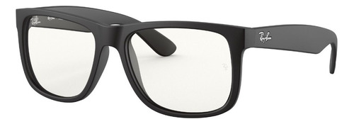 Lentes De Sol Ray-ban Justin Armazón Cuadrado Classic Unisex Color de la lente Transparente Color del armazón Negro Diseño Protección UV