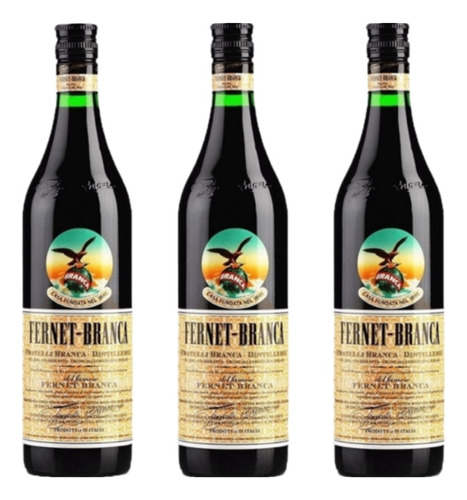 3 Fernet Branca Argentino Tradicional X - mL a $167