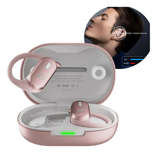 Basike Fone De Ouvido Bluetooth Sem Fio Esportivo Cancelamento De Ruído C/mic com Gancho, 100h Bateria, Ipx6 À Prova D'água Para Corrida,...