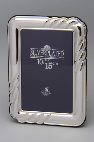 Portarretratos Metal Con Baño D Plata Silverplated 10x15 Cm 