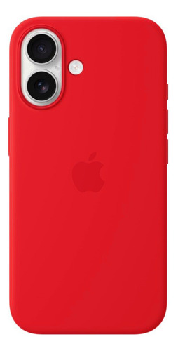 Funda Silicona Iphone 16 Silicone Case Rojo Lisa