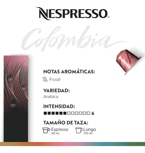 10 Cápsulas De Café Nespresso Original Espresso Colombia