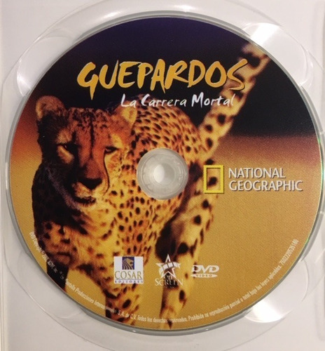 National Geographic Guepardos La Carrera Mortal Dvd