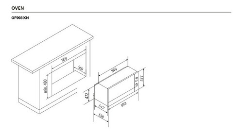 Horno Eléctrico Glem Multifunción 90cm - Gf993ix - Italiano