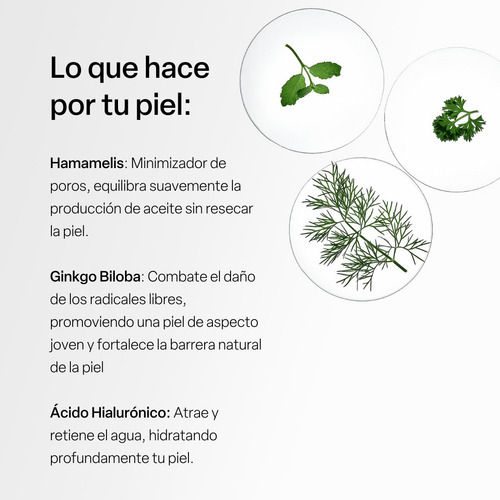 Tónico Facial Con Ácido Hialurónico Teia Cosméticos Momento de aplicación Día/Noche Tipo de piel Mixta