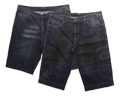 Kit 02 Bermudas Jeans Masculina Ref 44 Plus Size Tamanho 52