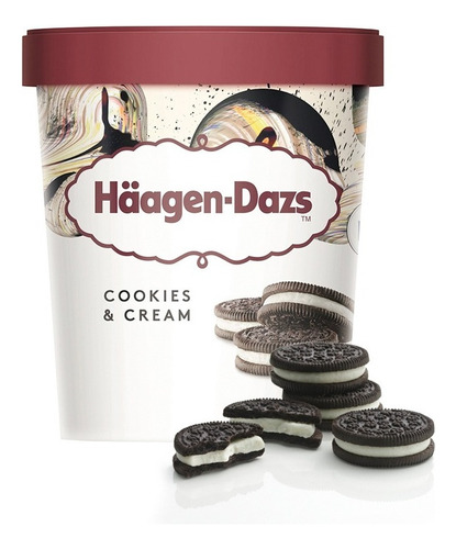 Helado Haagen Dazs Cookies & Cream 473 Ml.