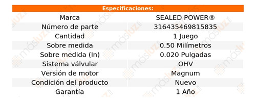 Kit Bujes Árbol Levas 0.020 D150 93 Sealed Power