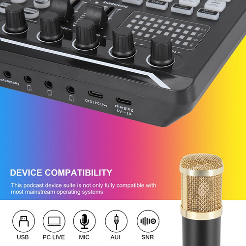 Xd Kit De Tarjeta De Sonido F998, Kit De Micrófono Bm-800,