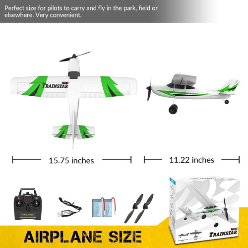 Volantexrc Rc Avión Entrenador 3ch Control Remoto Avión C...