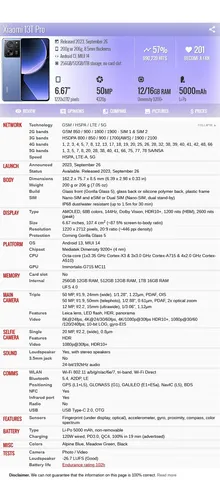 Xiaomi 13t Pro 5g 23078pnd5g 12gb 512gb Dual Sim Duos