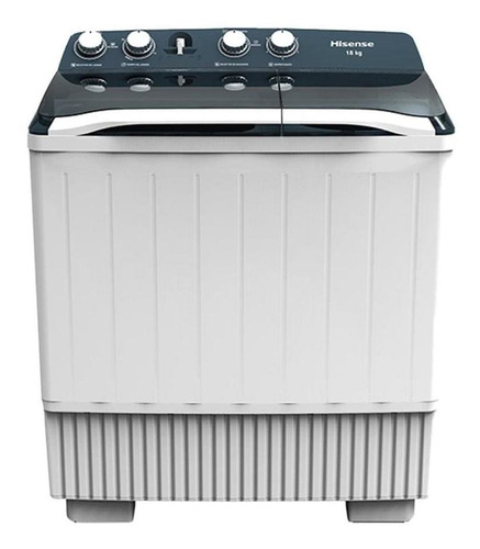 Lavadora Hisense Doble Tina 18 Kg Semi Automático 127v Color Blanco