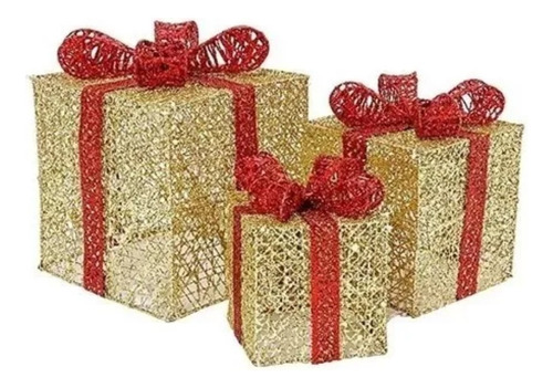 3 Cajas Decorativas Navidad 3 Tamaños Envío Gratis 