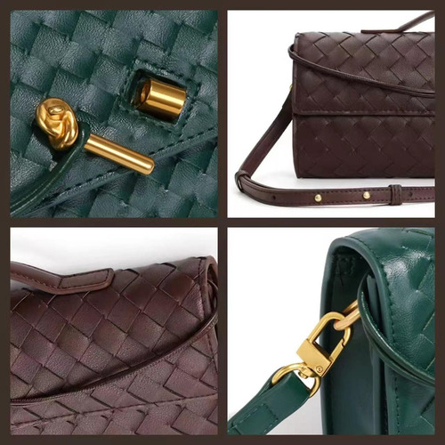 - Bandolera Tejida A Mano For Mujer, Bolso De Mano De Piel