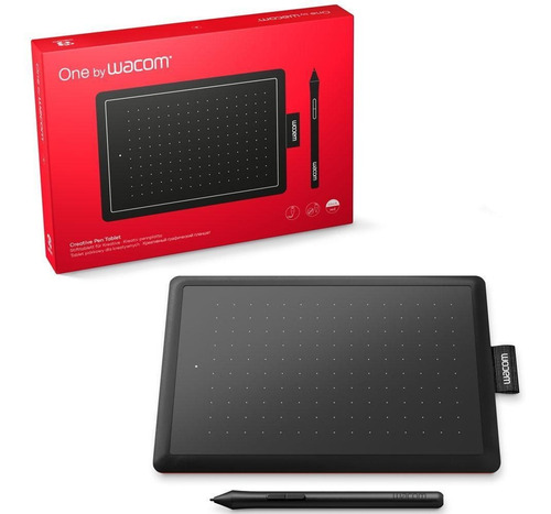 Imagen 4 de 5 de Tableta gráfica Wacom One by Wacom CTL-472 negra y roja