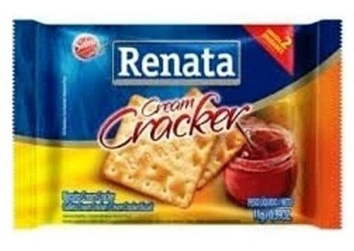 Biscoito Cream Cracker  Renata Caixa Com 180 Sachês.