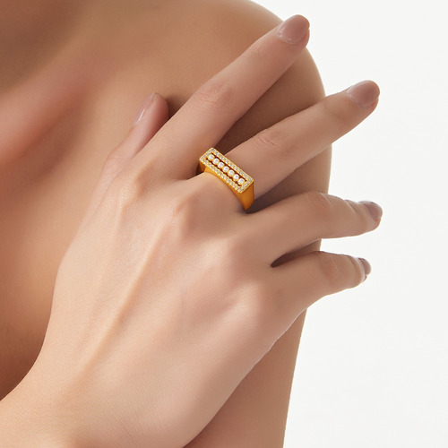 Anillo Abierto Para Mujer, Joyería De Moda Ligera Con Cobre